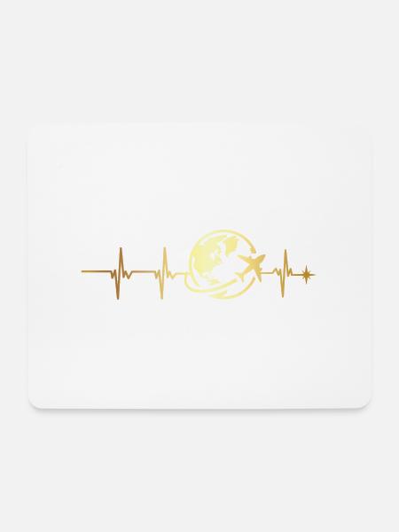 Heartbeat Reisen - Mousepad (Querformat) - Weiß