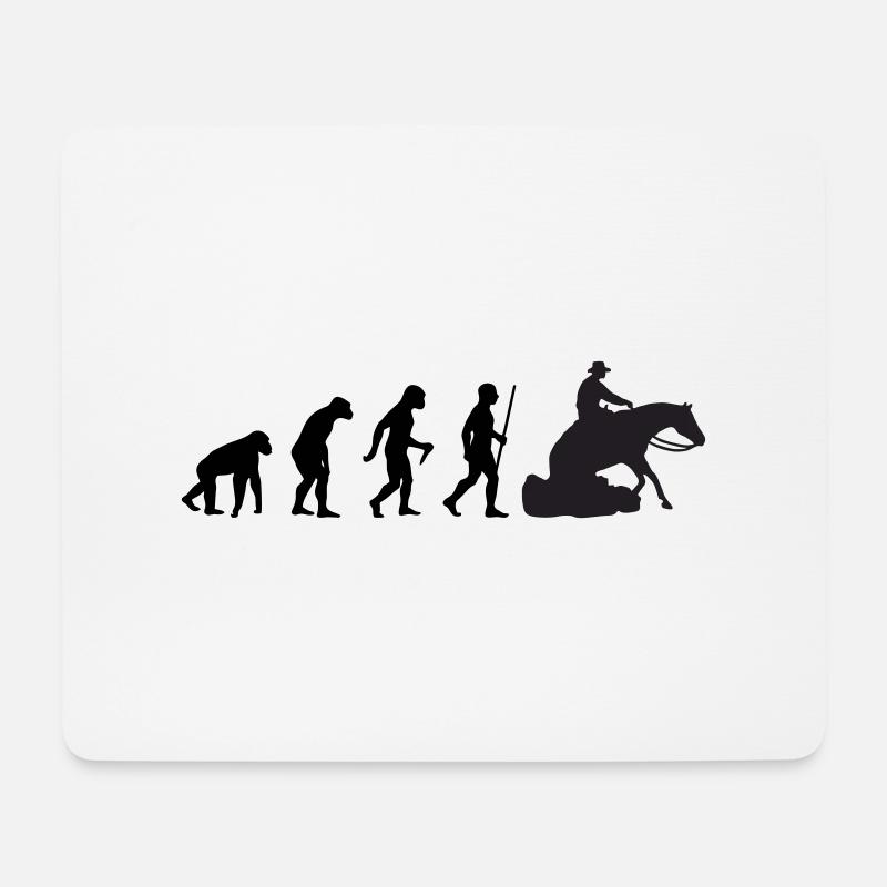 Evolution Sliding Stop Reining - Mousepad (Querformat) - Weiß
