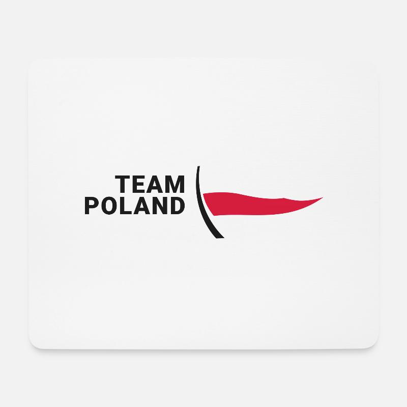 Team Poland - Mousepad (Querformat) - Weiß