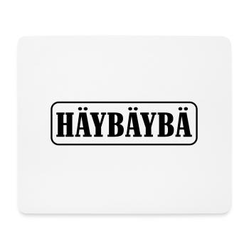 Hey Baby schwarz-weiss - Mousepad (Querformat) - Weiß - Vorne