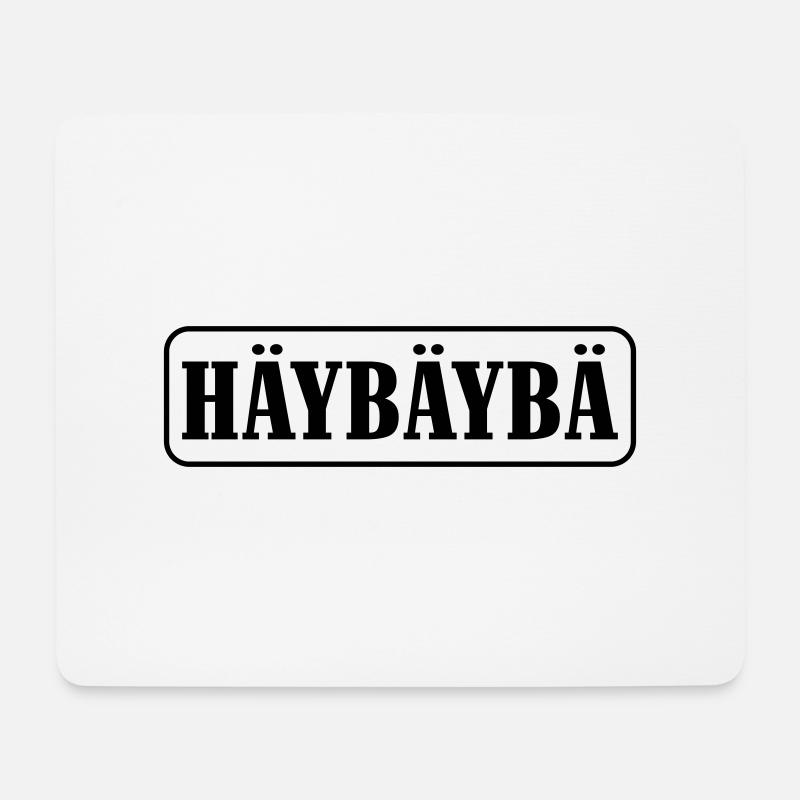 Hey Baby schwarz-weiss - Mousepad (Querformat) - Weiß
