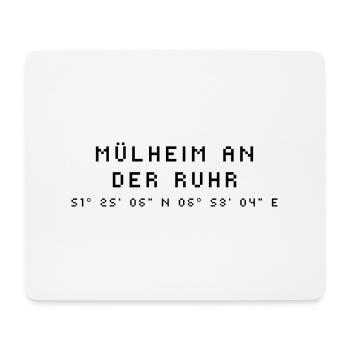 Mülheim an der Ruhr Koordinaten - Mousepad (Querformat) - Weiß - Vorne