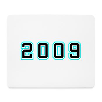 2009 Jahr Geburtstag - Mousepad (Querformat) - Weiß - Vorne