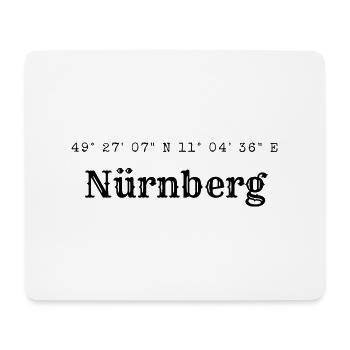 Coordonnées de Nuremberg - Tapis de souris (format paysage) - blanc - Devant