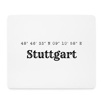 Stuttgart Koordinaten - Mousepad (Querformat) - Weiß - Vorne