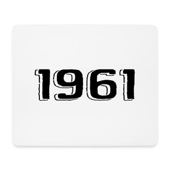 Vintage 1961 Born Birthday Retro 1961 - Mouse Pad (horizontal) - white - Front