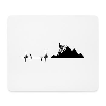 Mountain - Heartbeat - Mountain biking - Mouse Pad (horizontal) - white - Front