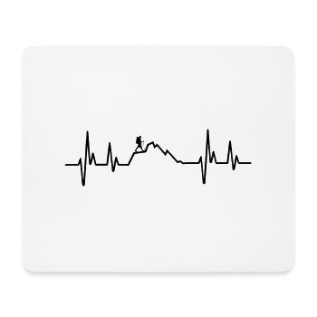 Hike Hiker's Heartbeat - Mouse Pad (horizontal) - white - Front