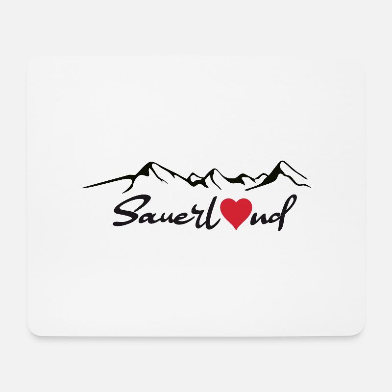 Sauerland Sticker - Mousepad (Querformat) - Weiß