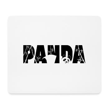 Panda Typo - Tapis de souris (format paysage) - blanc - Devant