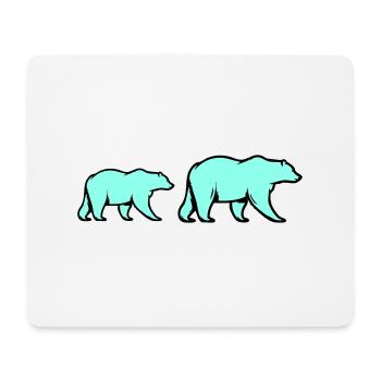 Ours polaires - Tapis de souris (format paysage) - blanc - Devant