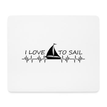 Voile, sports nautiques, vent - Tapis de souris (format paysage) - blanc - Devant