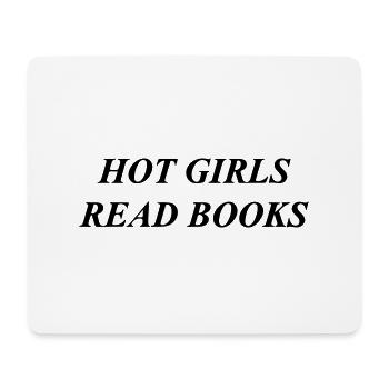 filles sexy lisant des livres - Tapis de souris (format paysage) - blanc - Devant