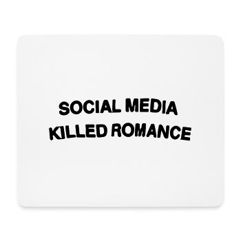les réseaux sociaux ont tué la romance - Tapis de souris (format paysage) - blanc - Devant