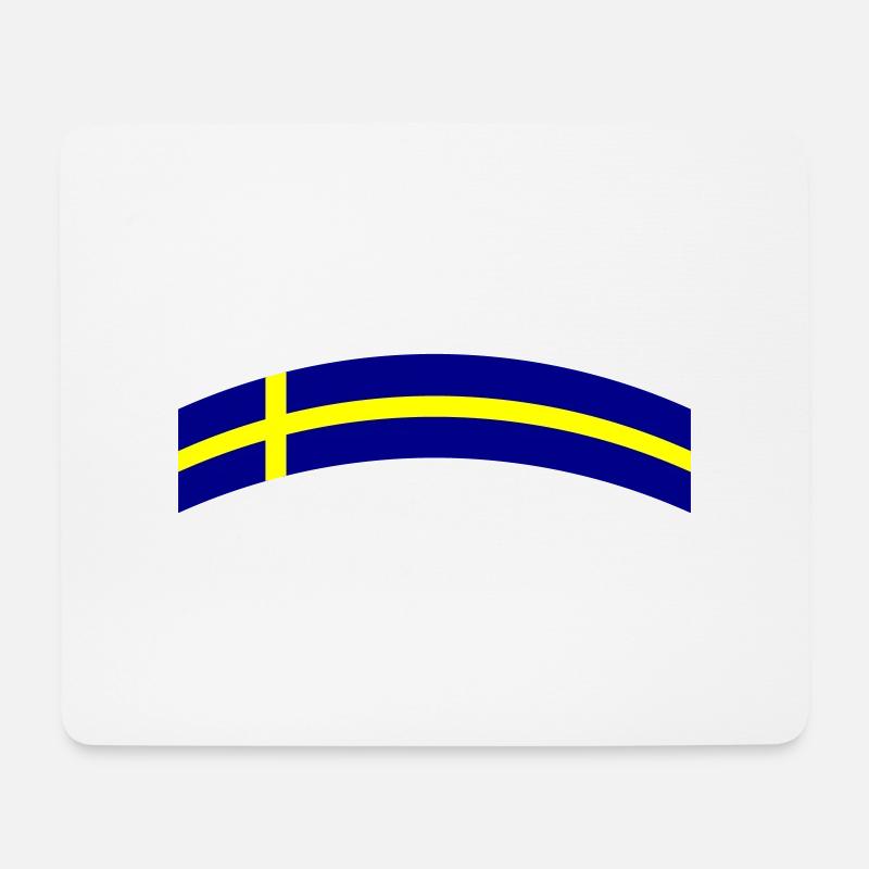 Schweden Flagge - Mousepad (Querformat) - Weiß