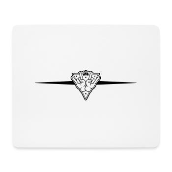 Hand Party Sign Line - Mouse Pad (horizontal) - white - Front
