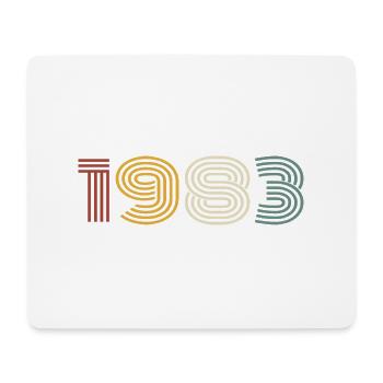 1983 Rétro Style 1983 Anniversaire 1983 Vintage - Tapis de souris (format paysage) - blanc - Devant