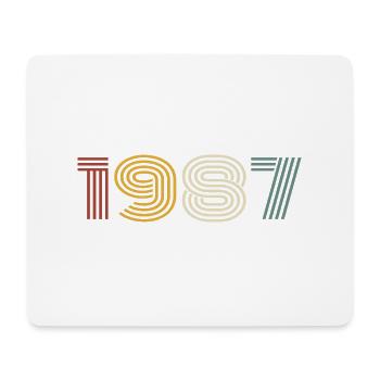 1987 Rétro Style 1987 Anniversaire 1987 Millésime - Tapis de souris (format paysage) - blanc - Devant