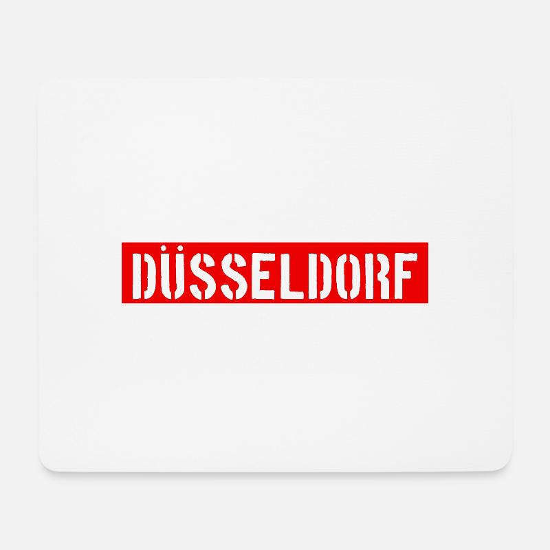 Düsseldorf - NRW - Rhein - Mousepad (Querformat) - Weiß
