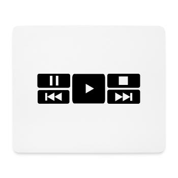 DVD Player Tasten - Musik - Buttons - Mousepad (Querformat) - Weiß - Vorne