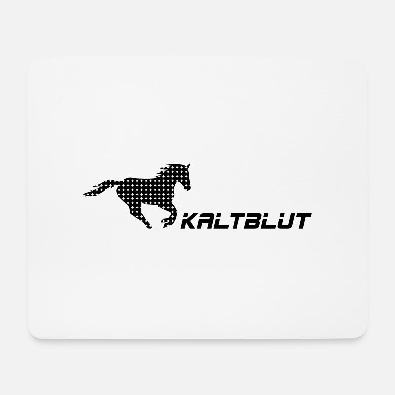 kaltblut - Mousepad (Querformat) - Weiß
