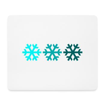Drei Schneeflocken - Mousepad (Querformat) - Weiß - Vorne