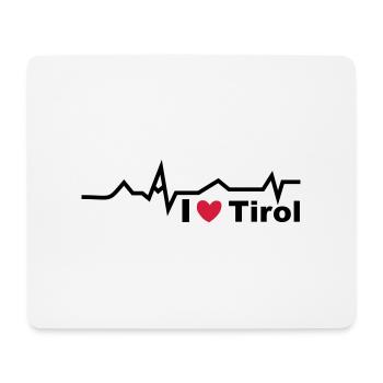 Herzschlag Tirol - Mousepad (Querformat) - Weiß - Vorne