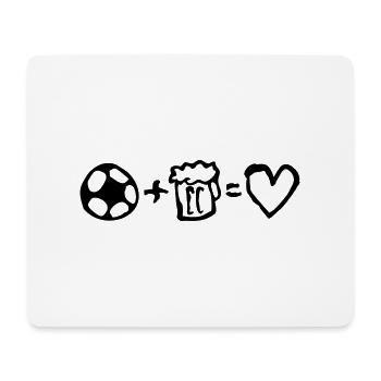 football+beer=love - Mouse Pad (horizontal) - white - Front