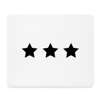 drei STERNE - Mousepad (Querformat) - Weiß - Vorne