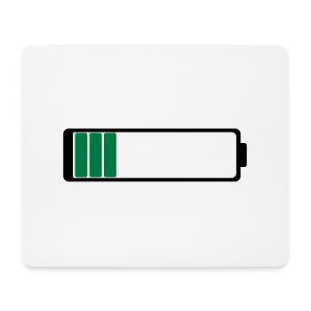 Akku leer - Mousepad (Querformat) - Weiß - Vorne