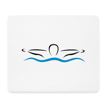schwimmen - Mousepad (Querformat) - Weiß - Vorne