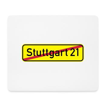 Stuttgart 21 - Mouse Pad (horizontal) - white - Front