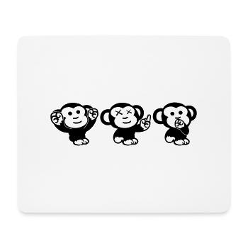 Fuck Off Affen - Mousepad (Querformat) - Weiß - Vorne
