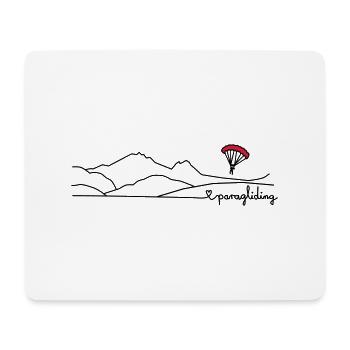 love paragliding (2farbig) - Mousepad (Querformat) - Weiß - Vorne