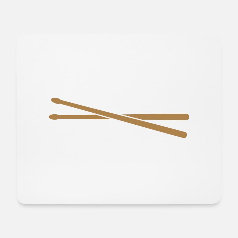 drumsticks Schlagzeuger, Schlagzeug - Mousepad (Querformat) - Weiß