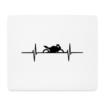 moto fréquence - Tapis de souris (format paysage) - blanc - Devant