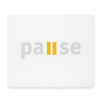 Pause - Mousepad (Querformat) - Weiß - Vorne