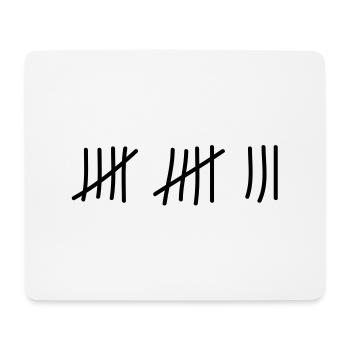 tage_zaehlen_13 - Mousepad (Querformat) - Weiß - Vorne