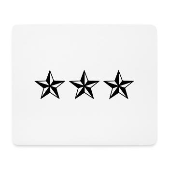 3 Sterne - Mousepad (Querformat) - Weiß - Vorne