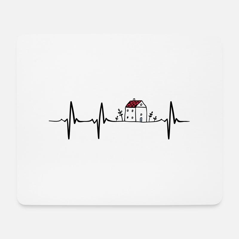 Heartbeat Architecture - Mousepad (Querformat) - Weiß