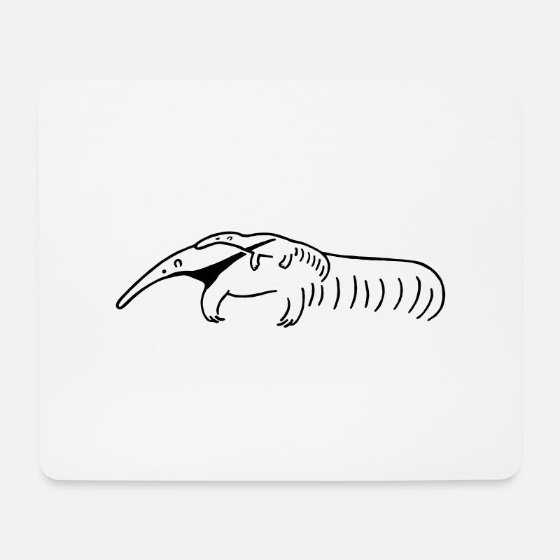 Ameisenbär - Mousepad (Querformat) - Weiß