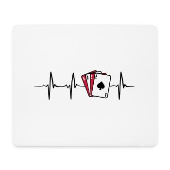 Poker Heartbeat - Mouse Pad (horizontal) - white - Front