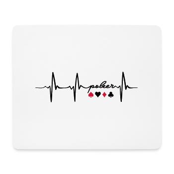 Heartbeat of poker - Mousepad (Querformat) - Weiß - Vorne
