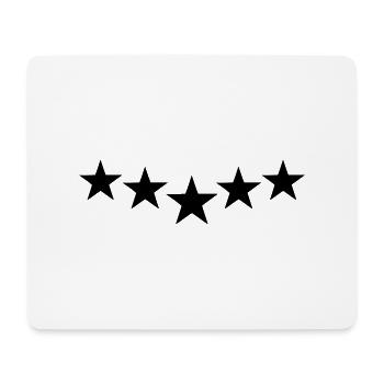 black stars - Mousepad (Querformat) - Weiß - Vorne