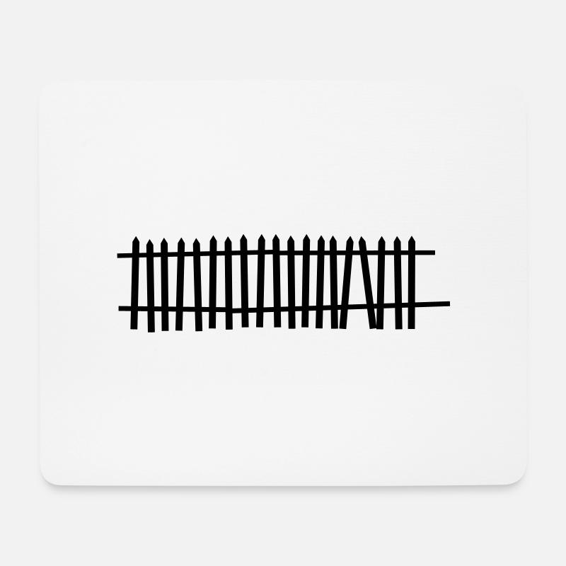 zaun - Mousepad (Querformat) - Weiß