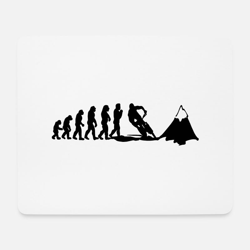 mountainbike evolution - Mousepad (Querformat) - Weiß