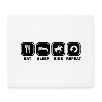 Eat sleep Ride Repeat quer - Mousepad (Querformat) - Weiß - Vorne