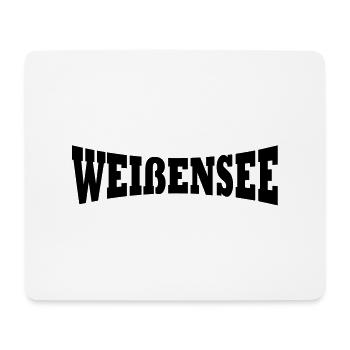 Weissensee lettering - Mouse Pad (horizontal) - white - Front
