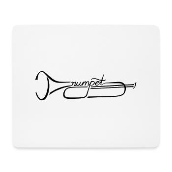 The Trumpet - Mousepad (Querformat) - Weiß - Vorne