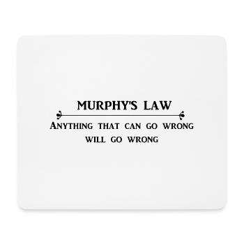 murphy's law - Mouse Pad (horizontal) - white - Front